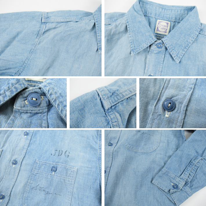 John Gluckow ジョングラッコー 長袖シャンブレーワークシャツ 1940s