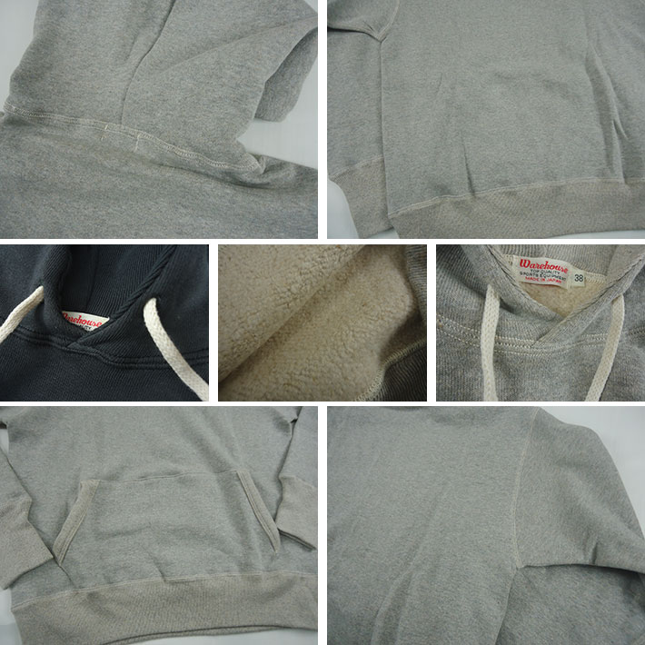 WAREHOUSE ウエアハウス Lot.450 セットインフード 二本針 スウェッ