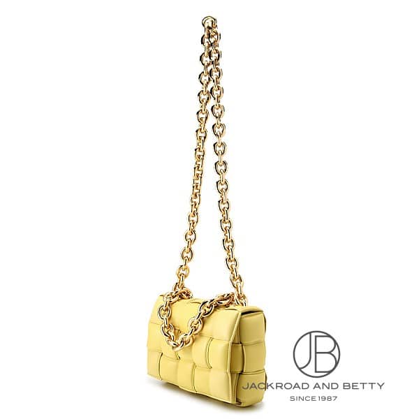 チェーン カセット ショルダーバッグ バター イエロー[631421 VBWZ0