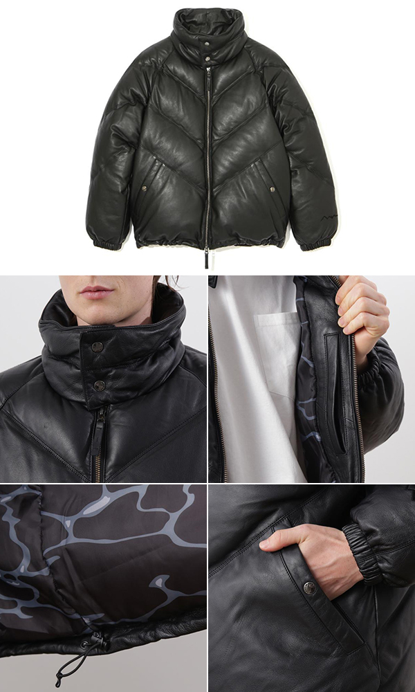 MANASTASH マナスタッシュ シープナッパレザー|ダウンジャケット『V