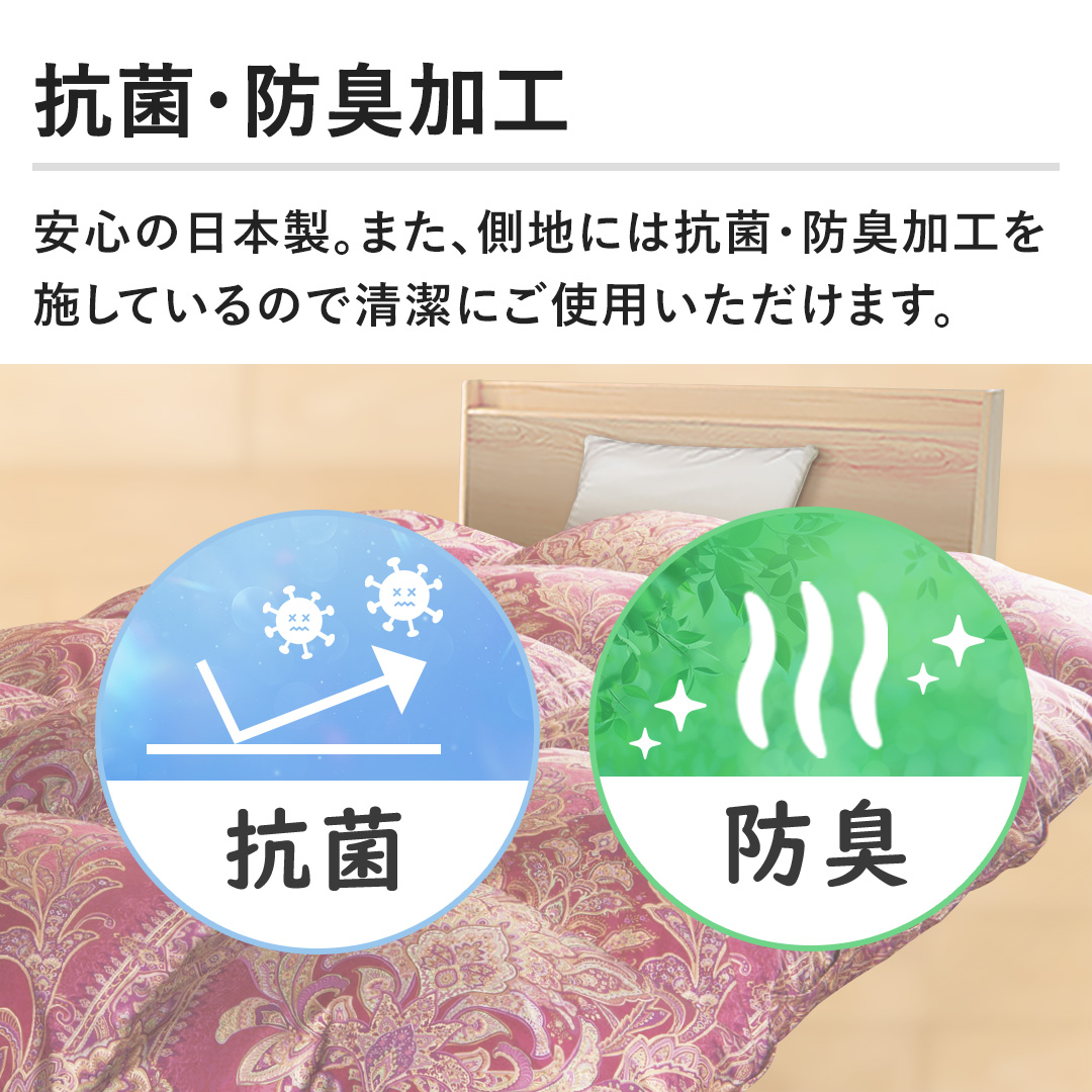 モリリン 布団・快眠グッズ エクセルラベル羽毛布団 シングル ワイン