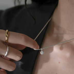 ツイストチェーンネックレス SV 38cm