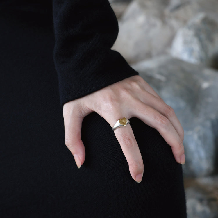 ハートシグネットリング MIX (3~7号)