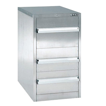 SU-33 サカエ ステンレスキャビネット 3段引出しの通販【法人オフィス