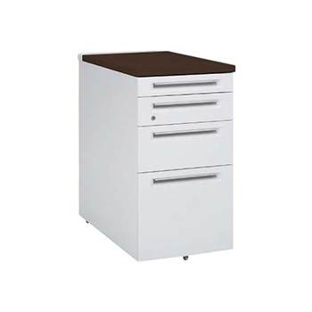 3V32BA-MK28 オカムラ アドバンス 4段脇机 本体ホワイト 天板ホワイト