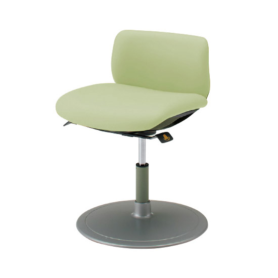 LT92AZ-PB22 オカムラ 患者チェア 肘無 丸ベース 回転ロック ミント