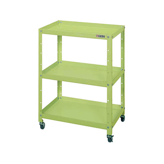 SPY-03 サカエ スペシャルワゴン3段 高さ810 幅600 奥行400 グリーンの