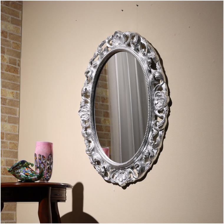 イタリア直輸入 アンティークシルバー仕上げ 79cmx57cm厚み3cm