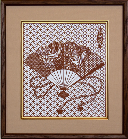 鶴（ツル）のインテリア額 | 伊勢型紙専門店おおすぎ