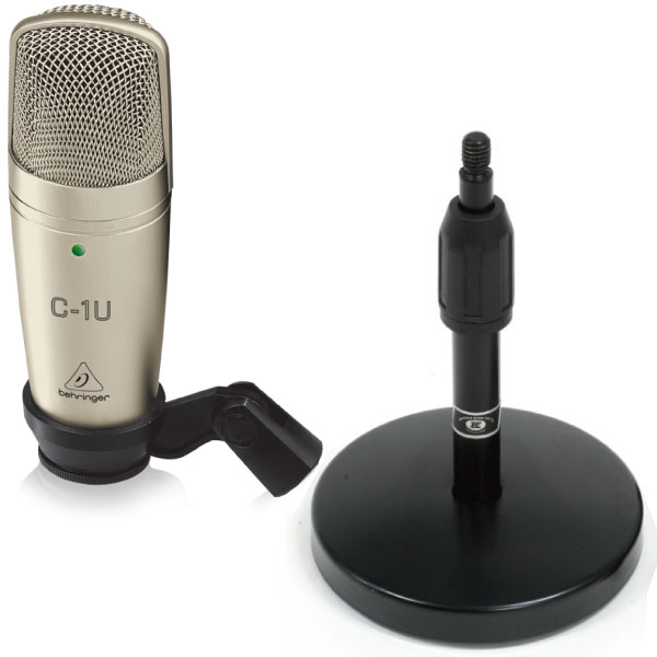 ZOOM会議などに最適！BEHRINGER USBコンデンサーマイク+スタンドセット