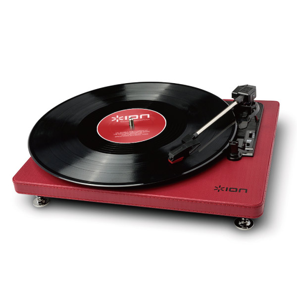 中古品】ION Audio/レコードプレーヤー/Compact LP（色：バーガンディ