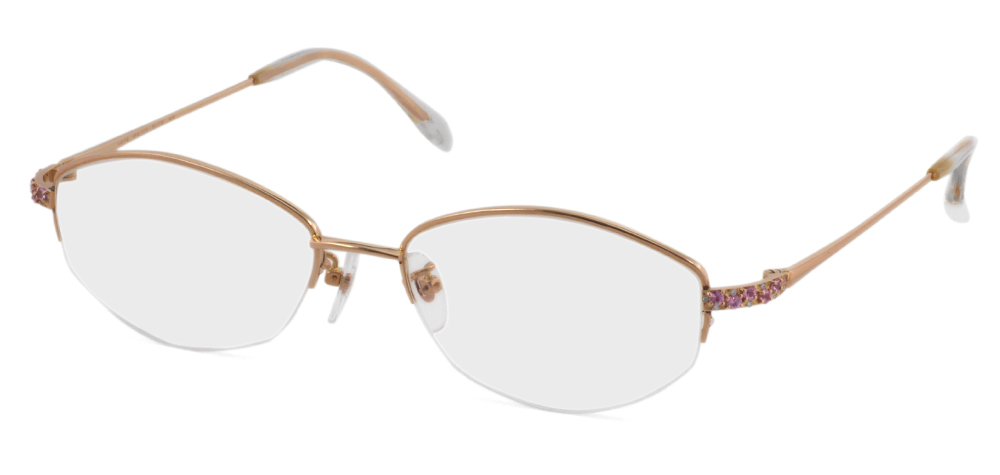 LN02KK HAN008 18金ピンクゴールド ナイロールメガネ | トリプル銀座