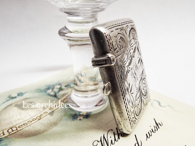 英国アンティーク スターリングシルバー マッチケース