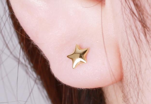 K18/Pt「アミュレット スター」ピアス｜【オレフィーチェ】Orefice