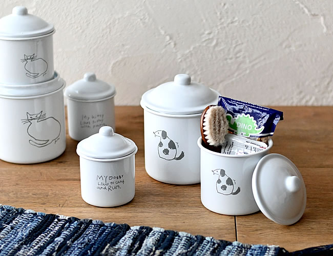 ホーロー ペットキャニスターセット | ゼネラルストア オルネ