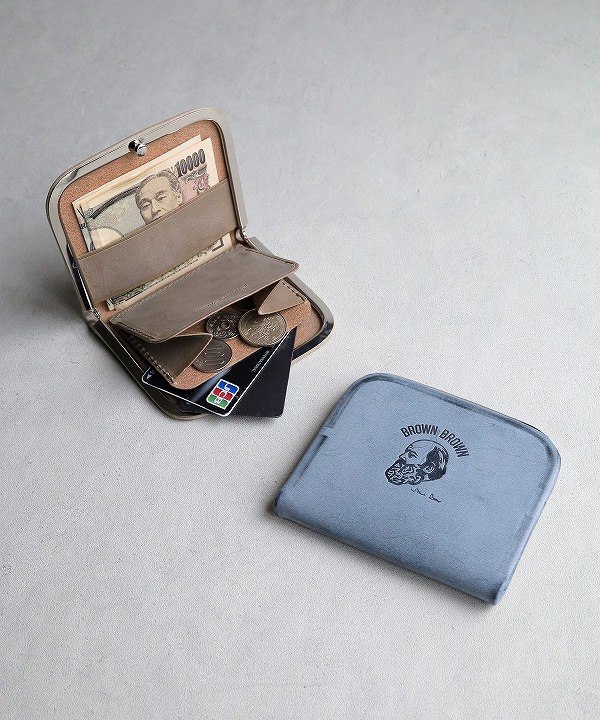 Brown Brown/ブラウンブラウン がま口コンパクトウォレット (全2色