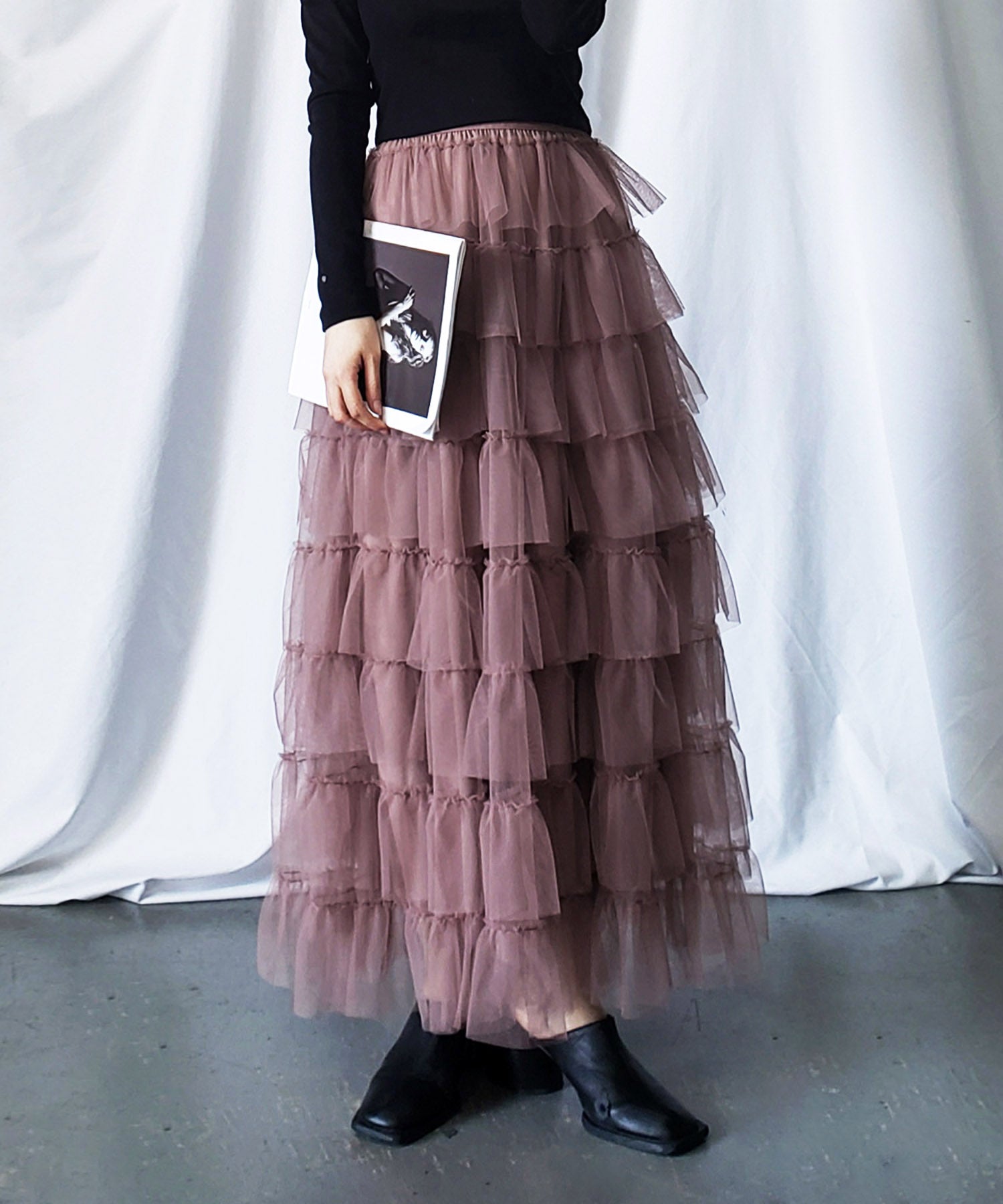 チュールフリルボリュームスカート《 NEWカラー3色追加！ 》 Sサイズ