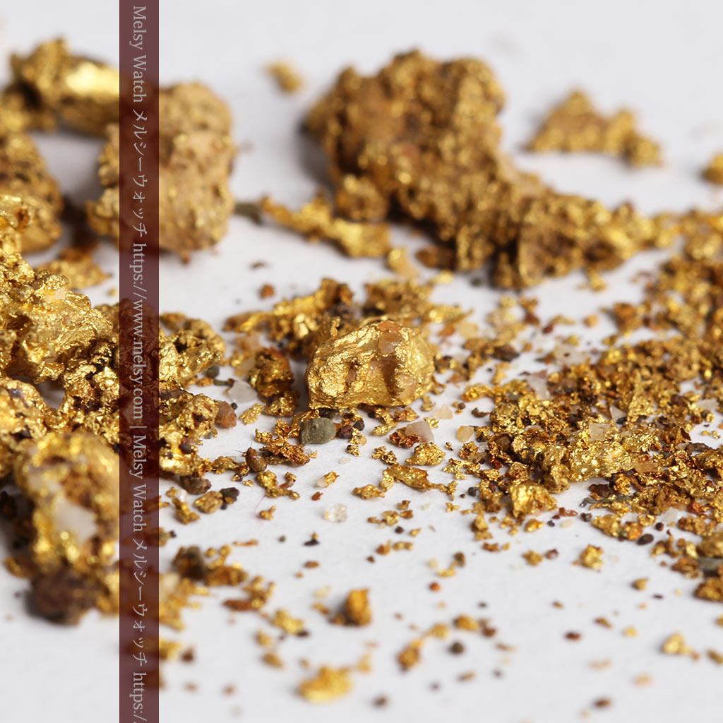 3.83gの砂金から小粒サイズまでの個人採掘家の自然金