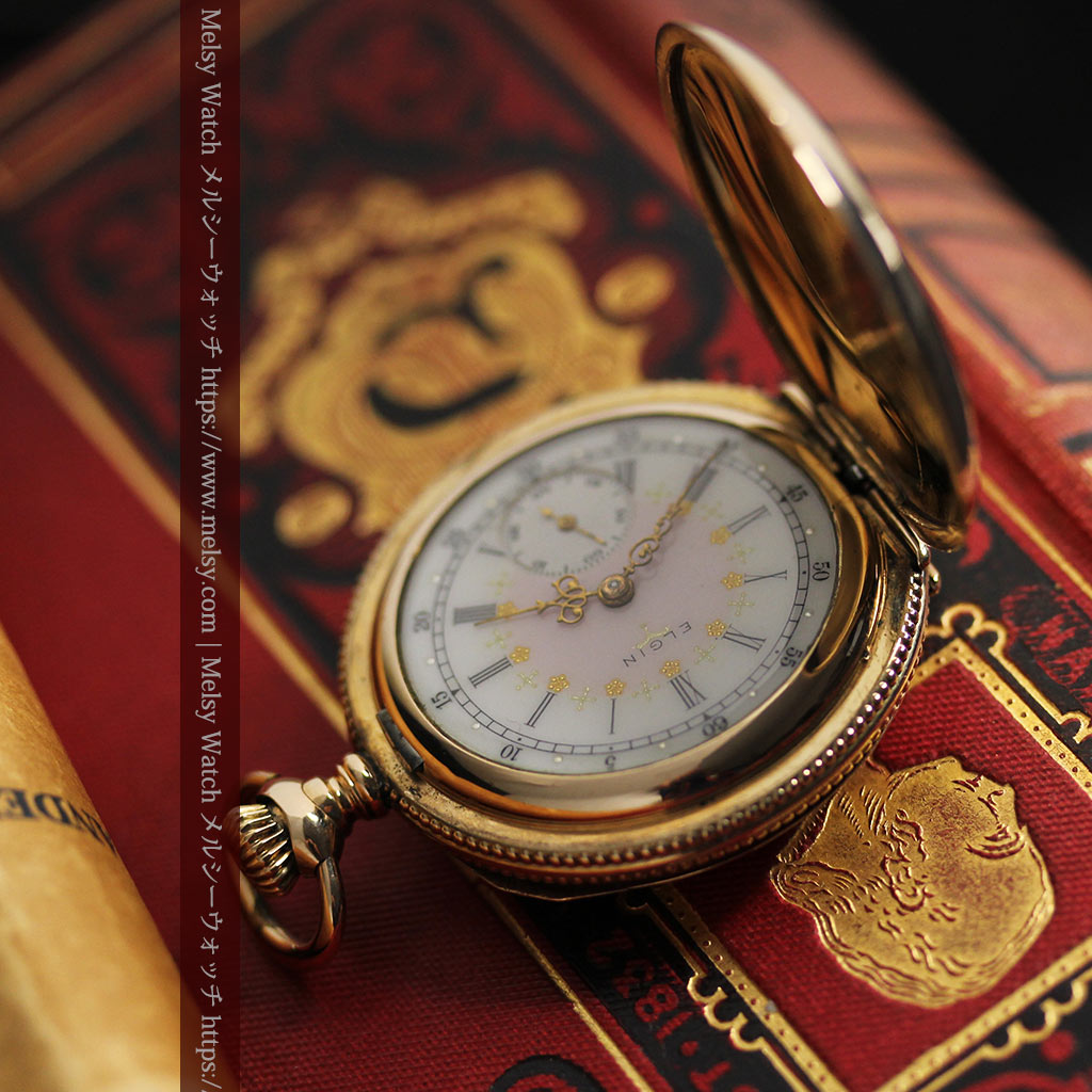 エルジン アンティーク懐中時計 5つのダイヤモンドを束ねる 【1900年頃】