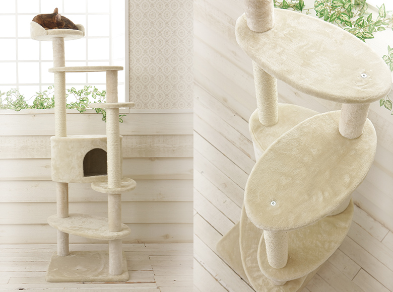 Mauタワー ミルキーエッグ 据え置き（中型・大型） キャットタワー専門