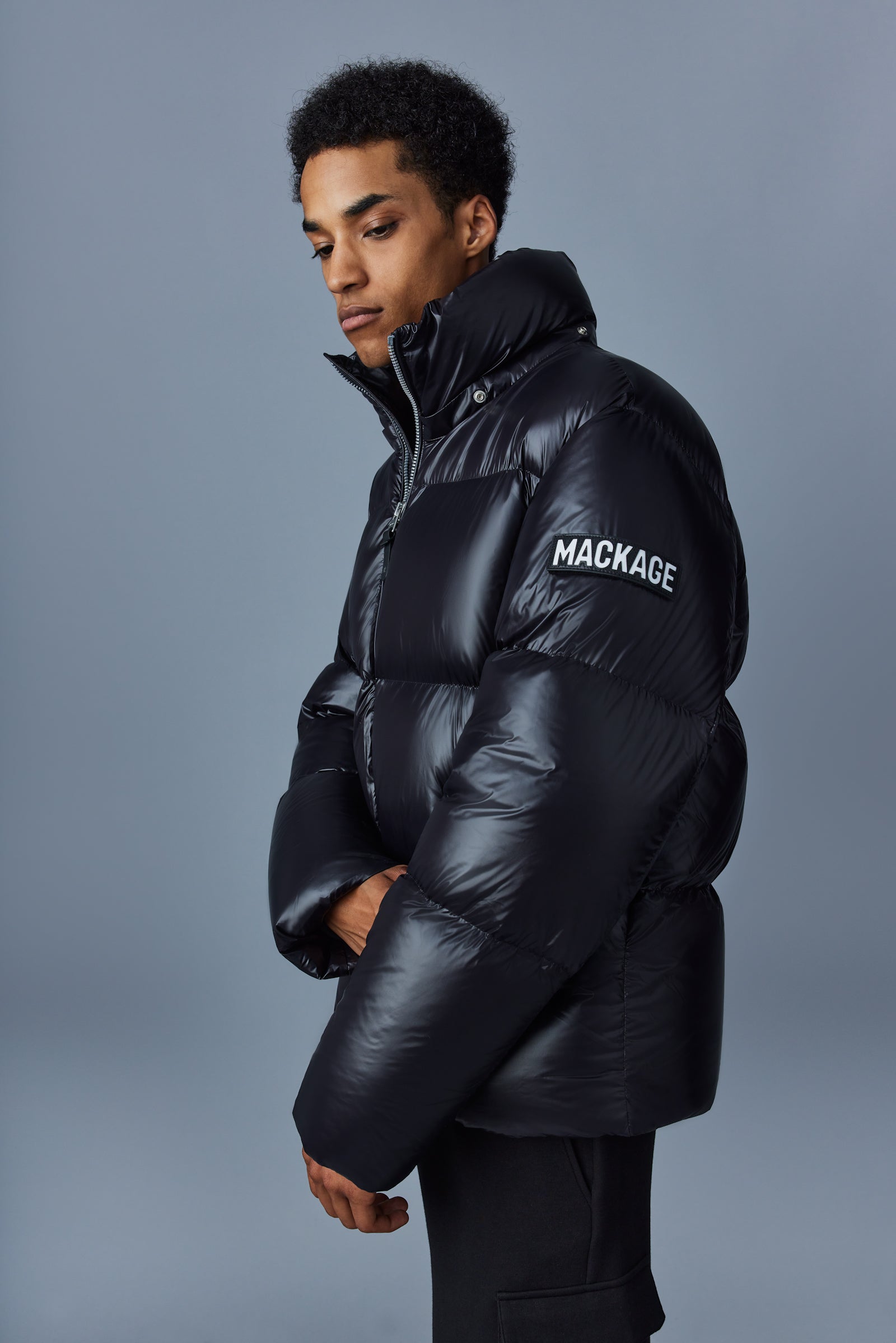 Kent, Lustrous down jacket with hood for men | Mackage® US