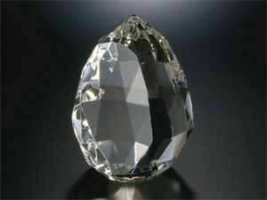 PW-DROP-76x60] ドロップ・クリスタル・ペーパーウエイト（受注生産）