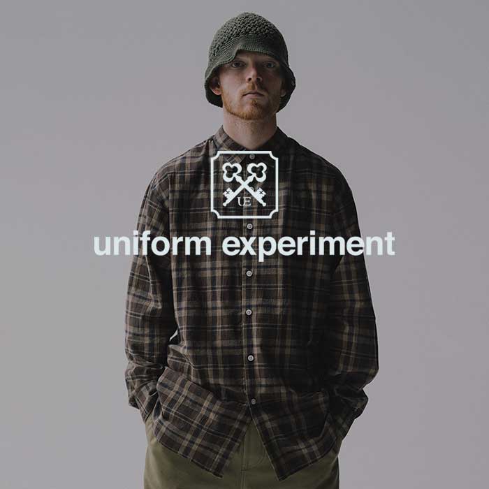uniform experiment / 新作アイテム入荷 “LINEN CHECK LOGO BAGGY