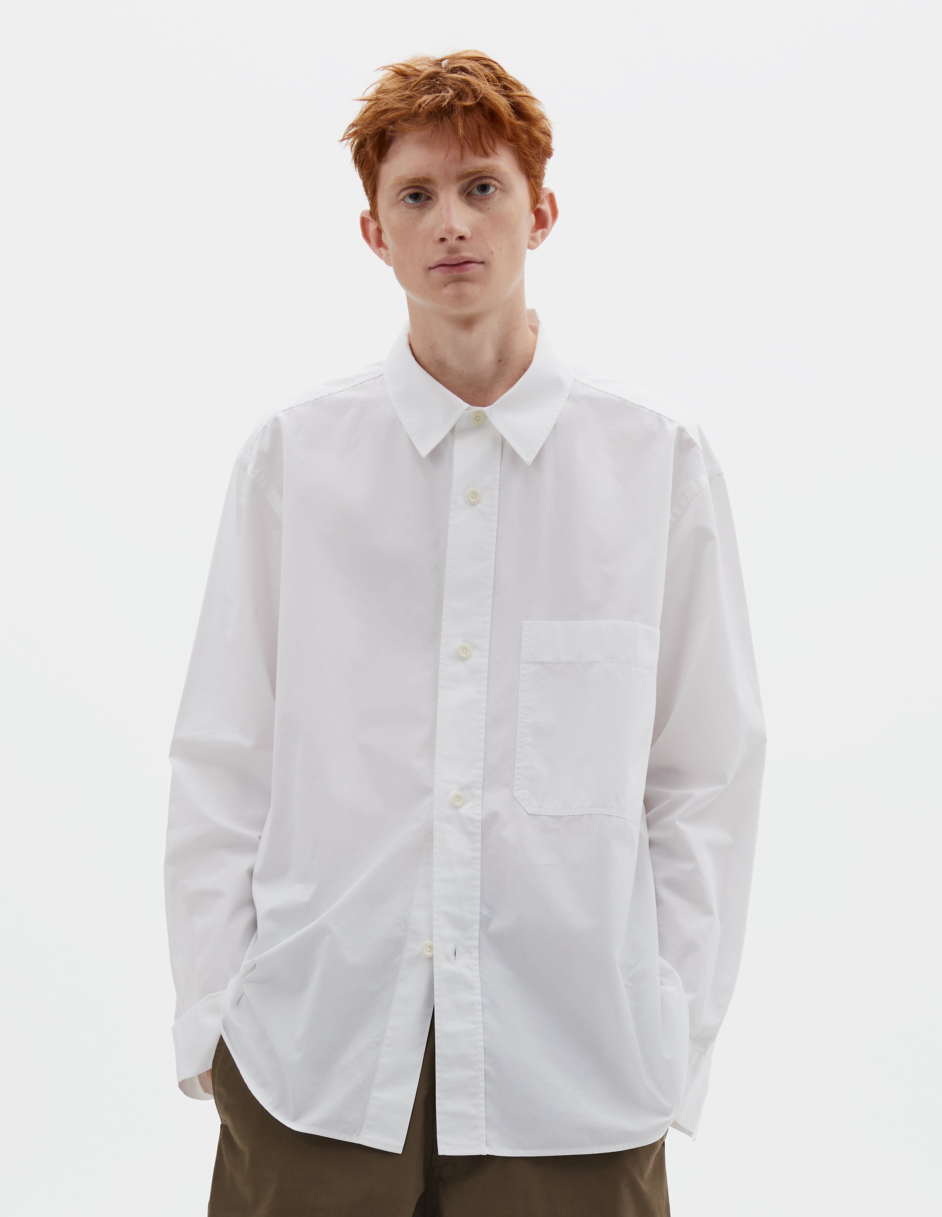 White cotton poplin Basic Shirt | MHL. by Margaret Howell