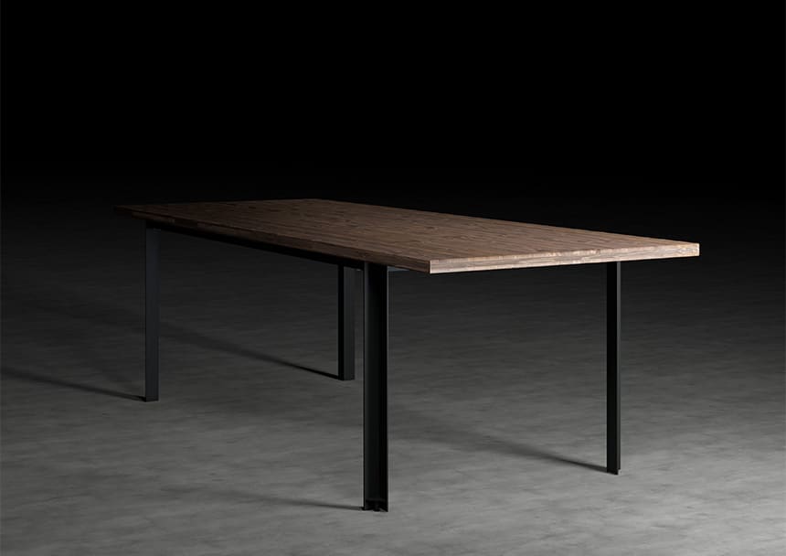 座卓 木製脚 幅1800×奥行900㎜ ラバーウッド（ブラウン）食卓・ロー