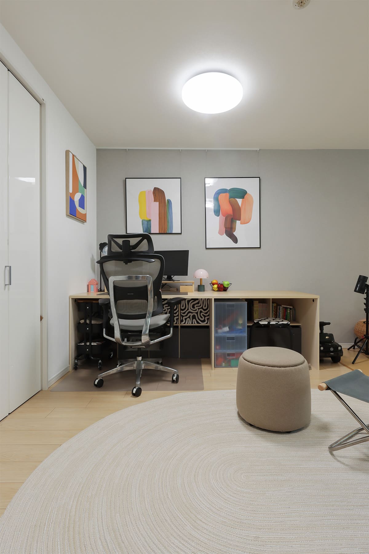 足元棚付きデスク 学習机|本棚の通販はマルゲリータ