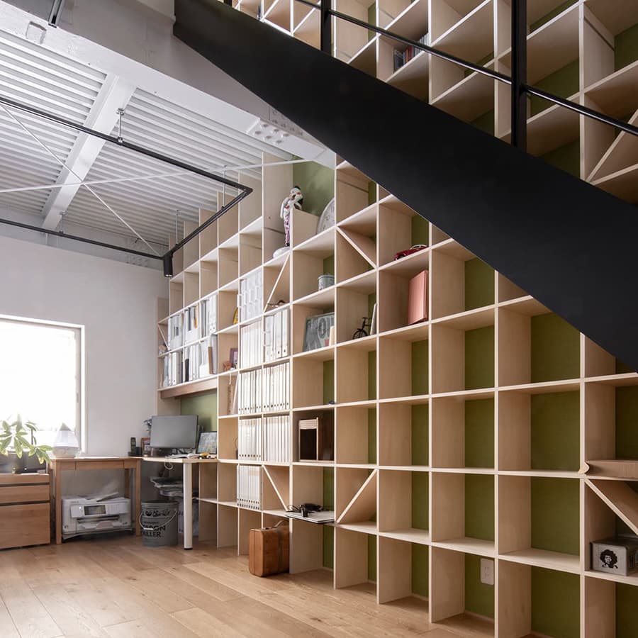 壁一面の本棚 壁面書棚|本棚の通販はマルゲリータ