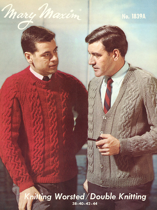 Men's Cardigan or Pullover Pattern – Mary Maxim
