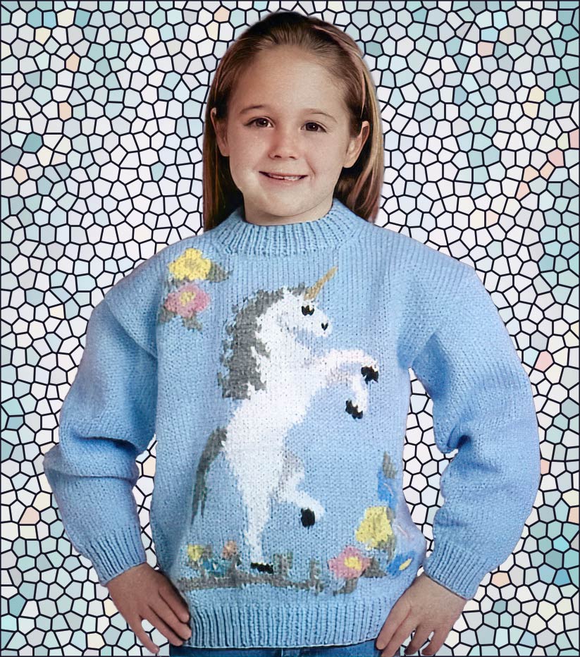 Unicorn Pullover Pattern – Mary Maxim