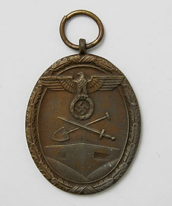 WWII ドイツ軍、大西洋防壁・西部戦線従軍徽章/実物・極上