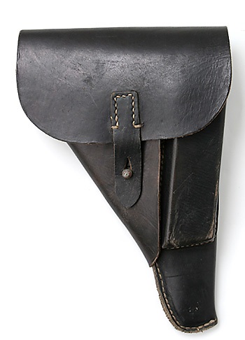 WWIIドイツ軍 ワルサーP38 黒革ホルスター、1944年製/実物・極上