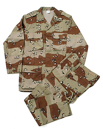 サウジアラビア陸軍 6C(チョコチップ)デザートカモ野戦服上下/実物・未使用