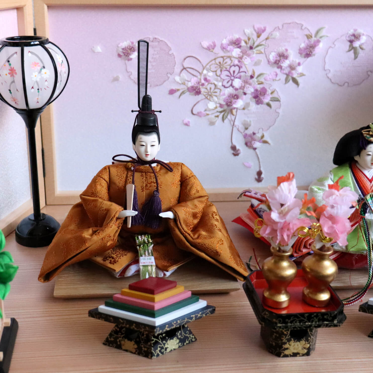 雛人形 伝統工芸士・清水光雲作 25号 芥子 正絹西陣織黄櫨染 雅子皇后