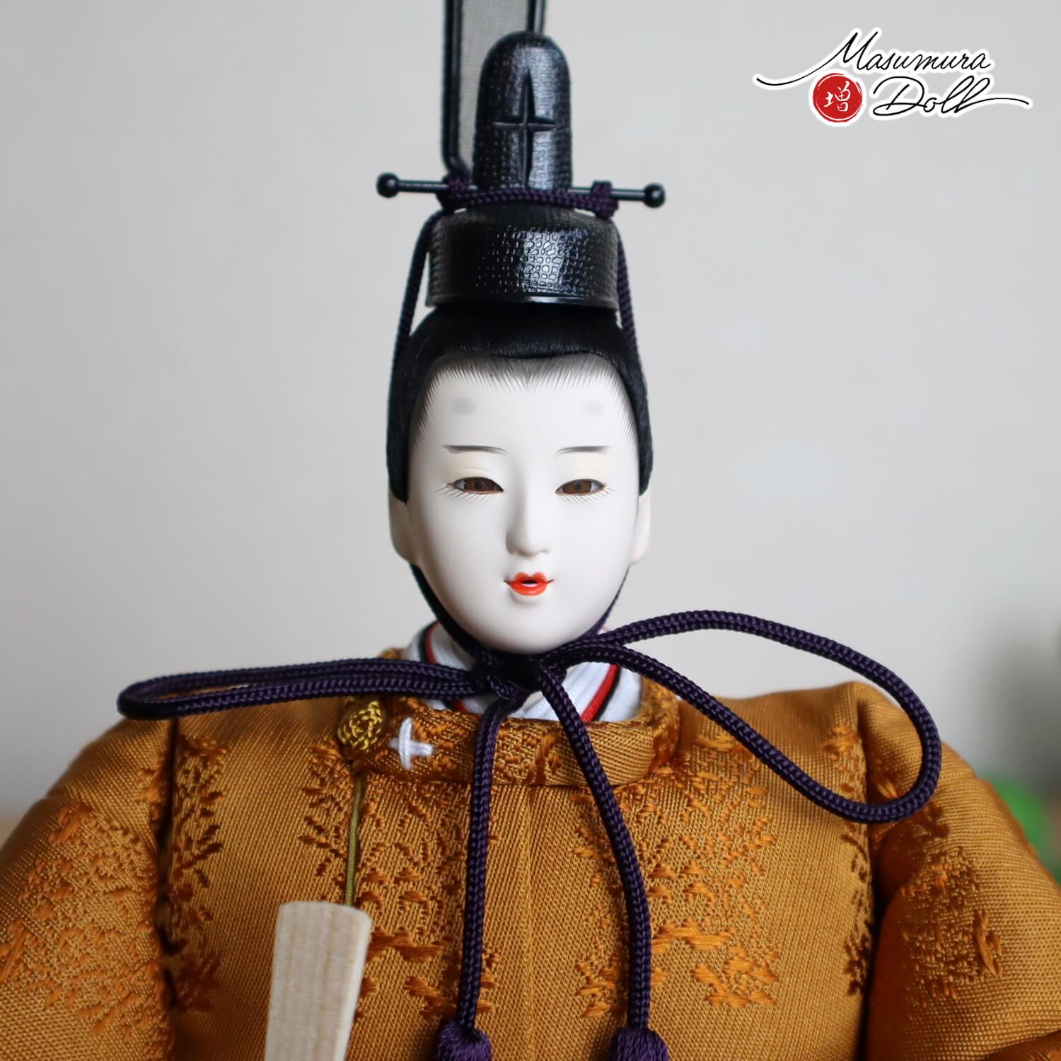 雛人形 伝統工芸士・清水光雲作 25号 芥子 正絹西陣織即位礼正殿の儀