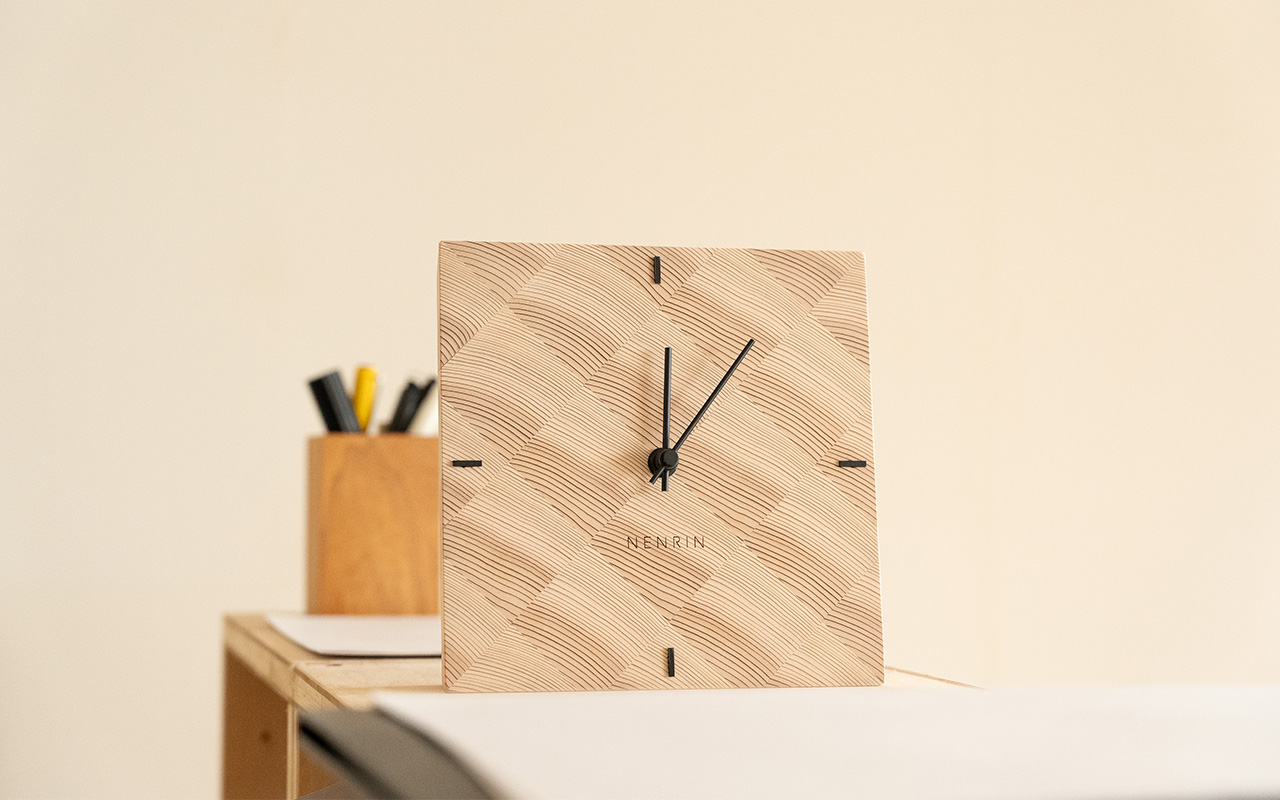 貝塚伊吹大サイズ年輪時計 ラックセット 貝塚伊吹大サイズ年輪時計