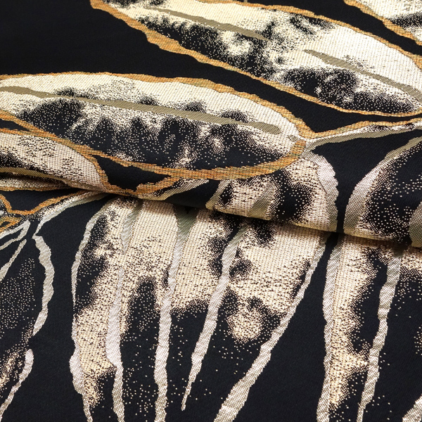 オンラインカタログ]岡文織物 六文字屋半兵衛 袋帯 黒 正絹 西陣織