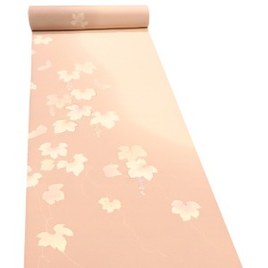 v2414☆ 着物淡雪 ☆作家物正絹袷訪問着品のある梅や桜の花模様