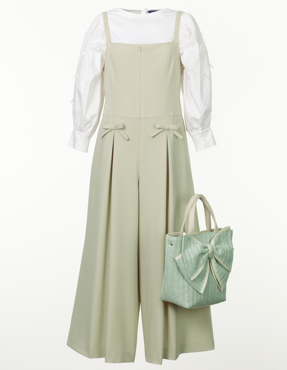 リボン付きサロペットパンツ | msgracy