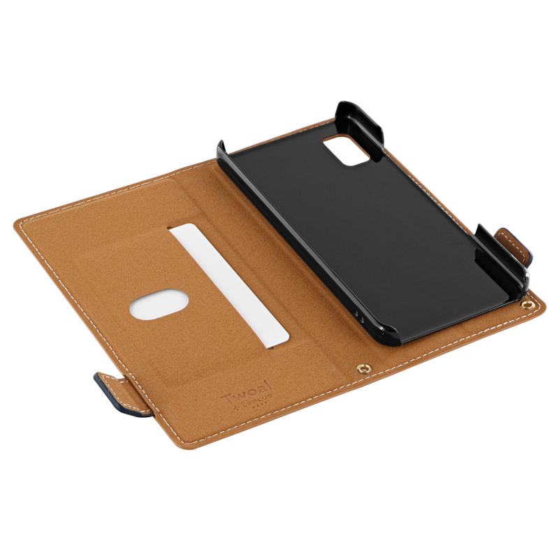 AQUOS wish3 薄型・軽量PUレザー手帳ケース 「Twoal W」 キャメル