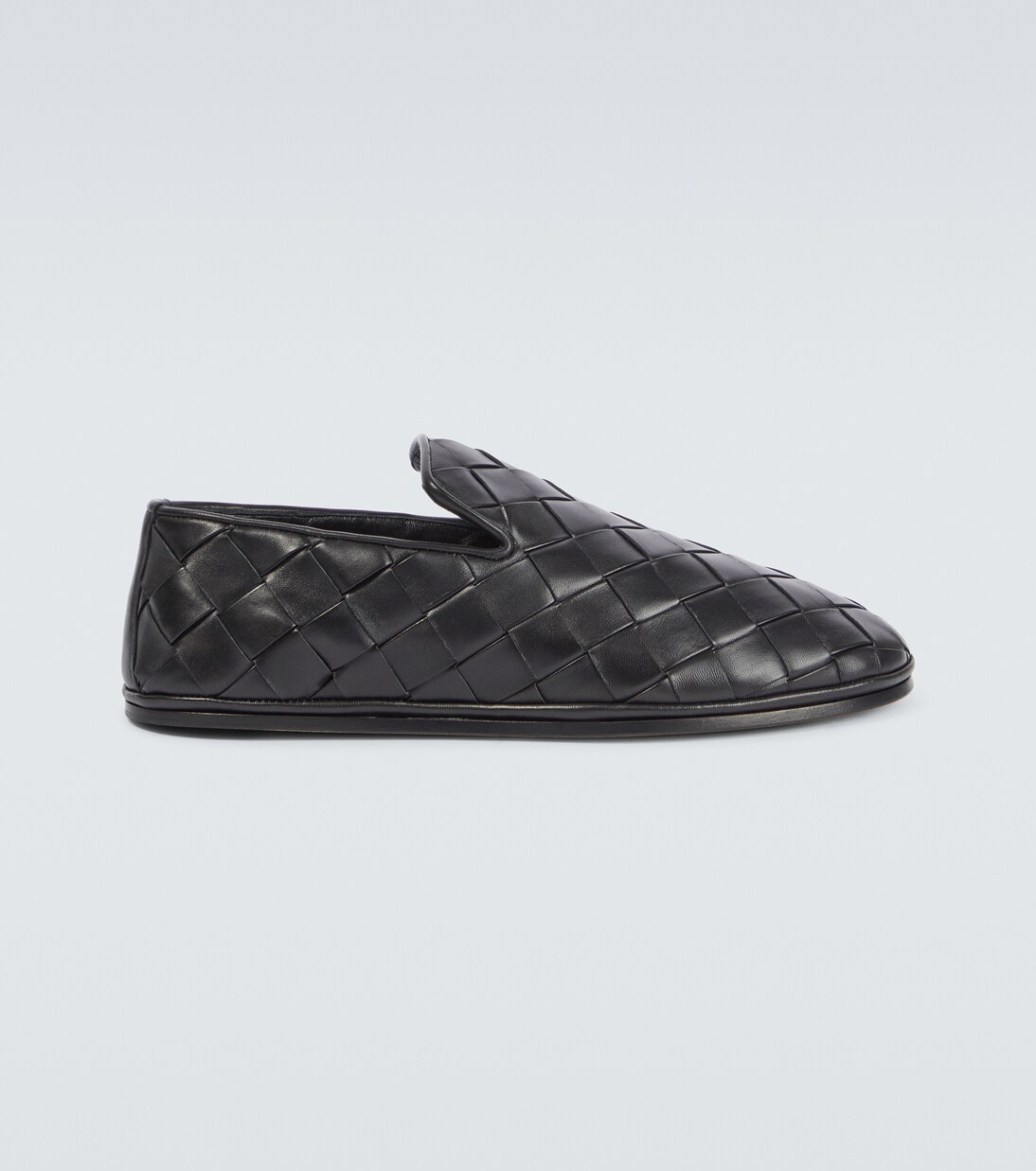 Sunday leather slipper in black - Bottega Veneta | Mytheresa