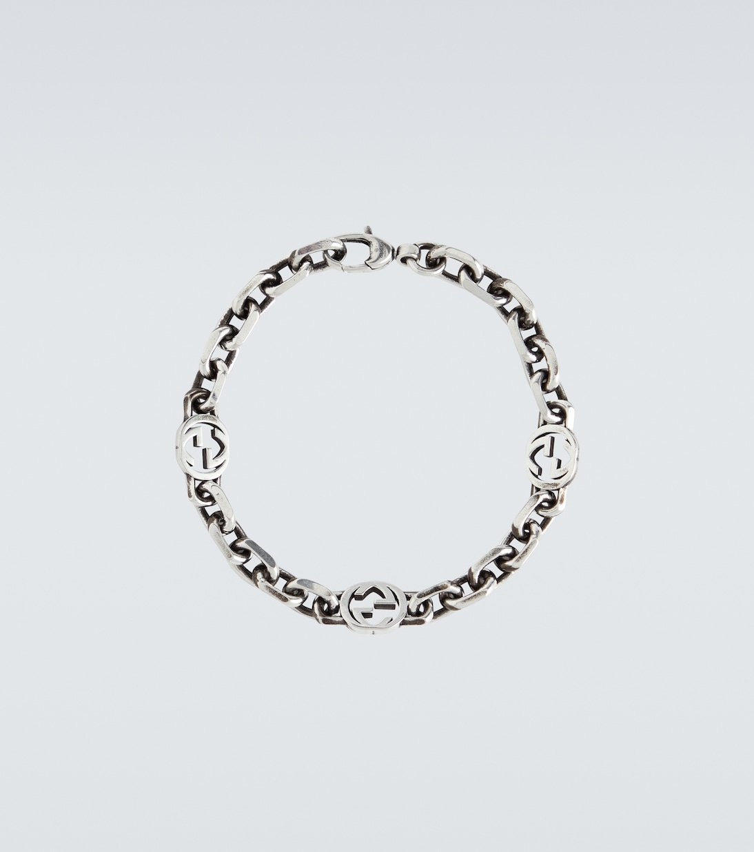Silver Interlocking G bracelet in silver - Gucci | Mytheresa