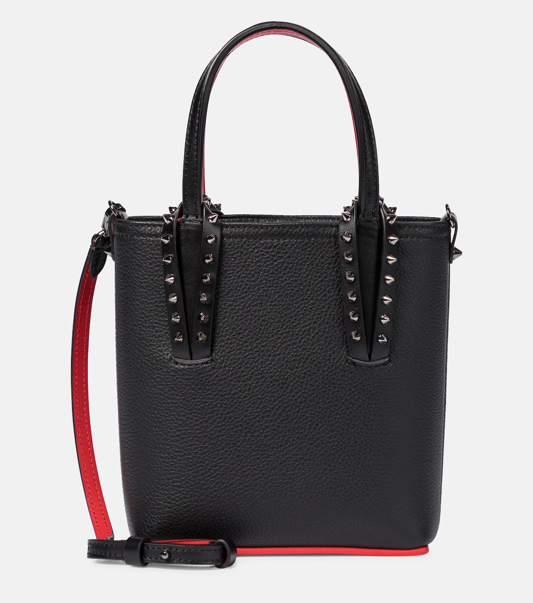 Cabata Mini leather tote in black - Christian Louboutin | Mytheresa