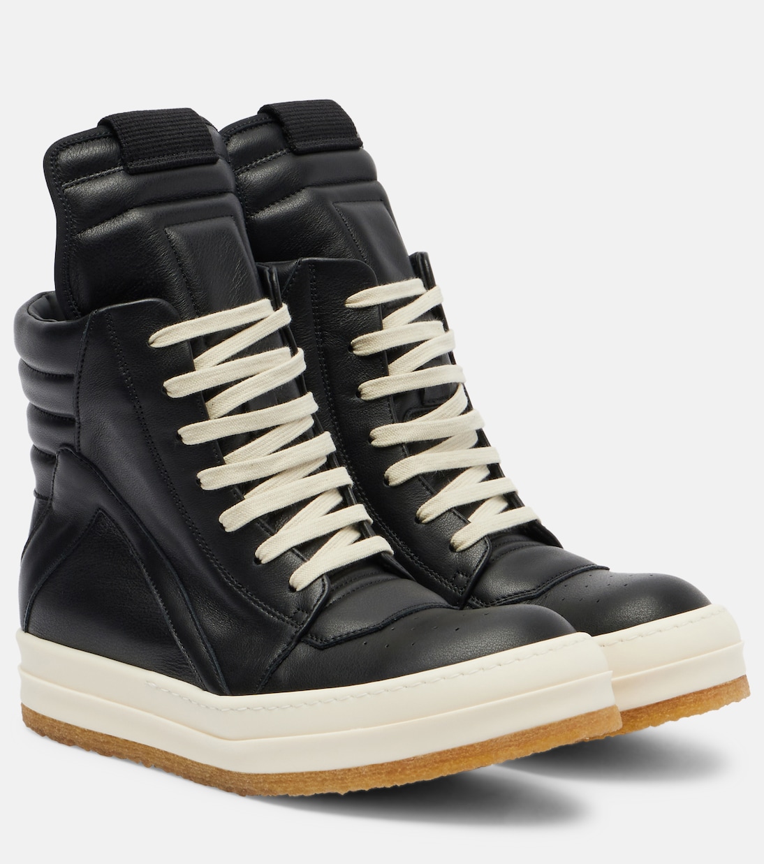 Geobasket leather sneakers in black - Rick Owens | Mytheresa
