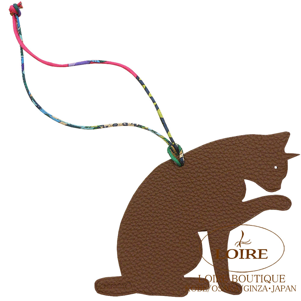 エルメス　HERMES 猫　チャーム HERMES エルメス キャットチャーム ねこ 猫 バッグチャーム