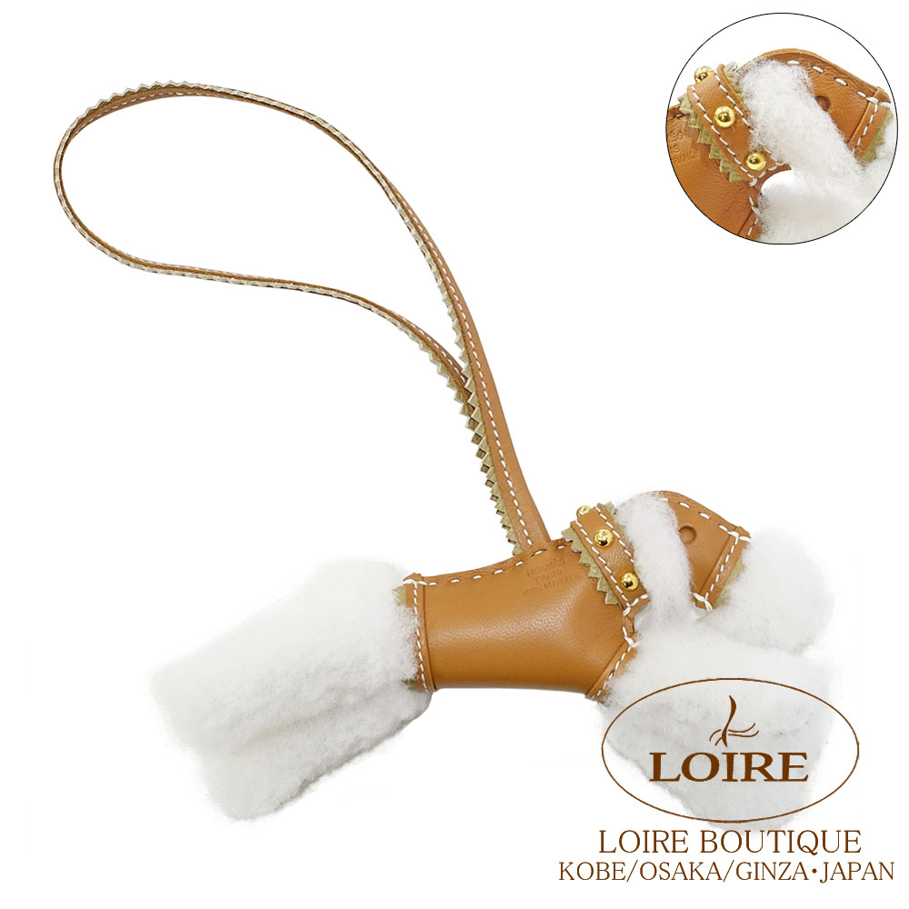 エルメスチャーム　新品未使用品　バディゴールド エルメス<br>バディ チャーム 首輪付き<br>ゴールド×プシエール