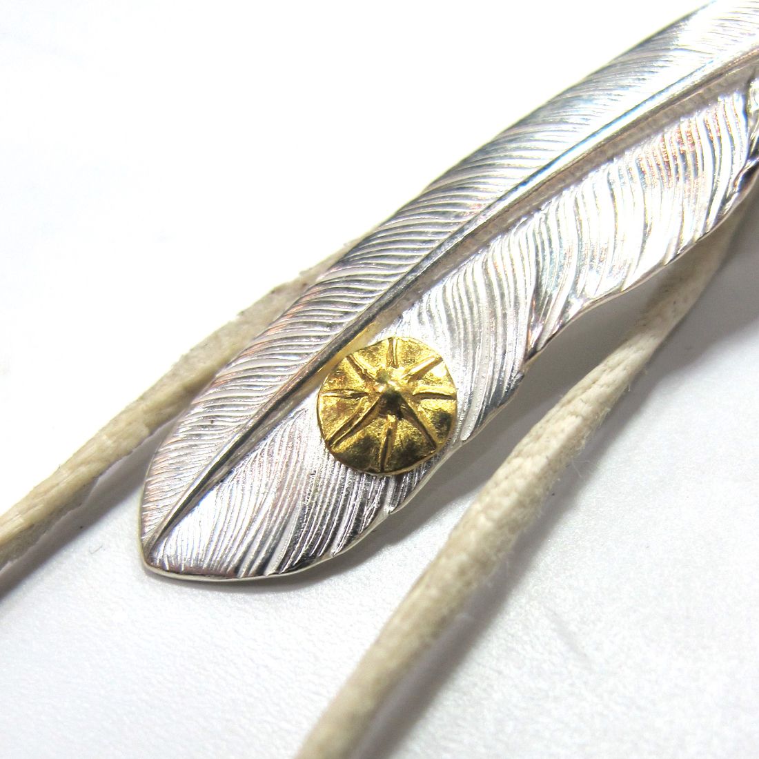 STUDIO T&Y - Feather M with Gold Point S + Medicine Wheel S SET